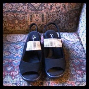 Sketchers size 10 slingback wedges NEVER WORN